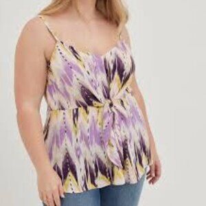 Torrid Peplum Georgette Tie-Front Cami Torrid Sz 4 - 4X/26